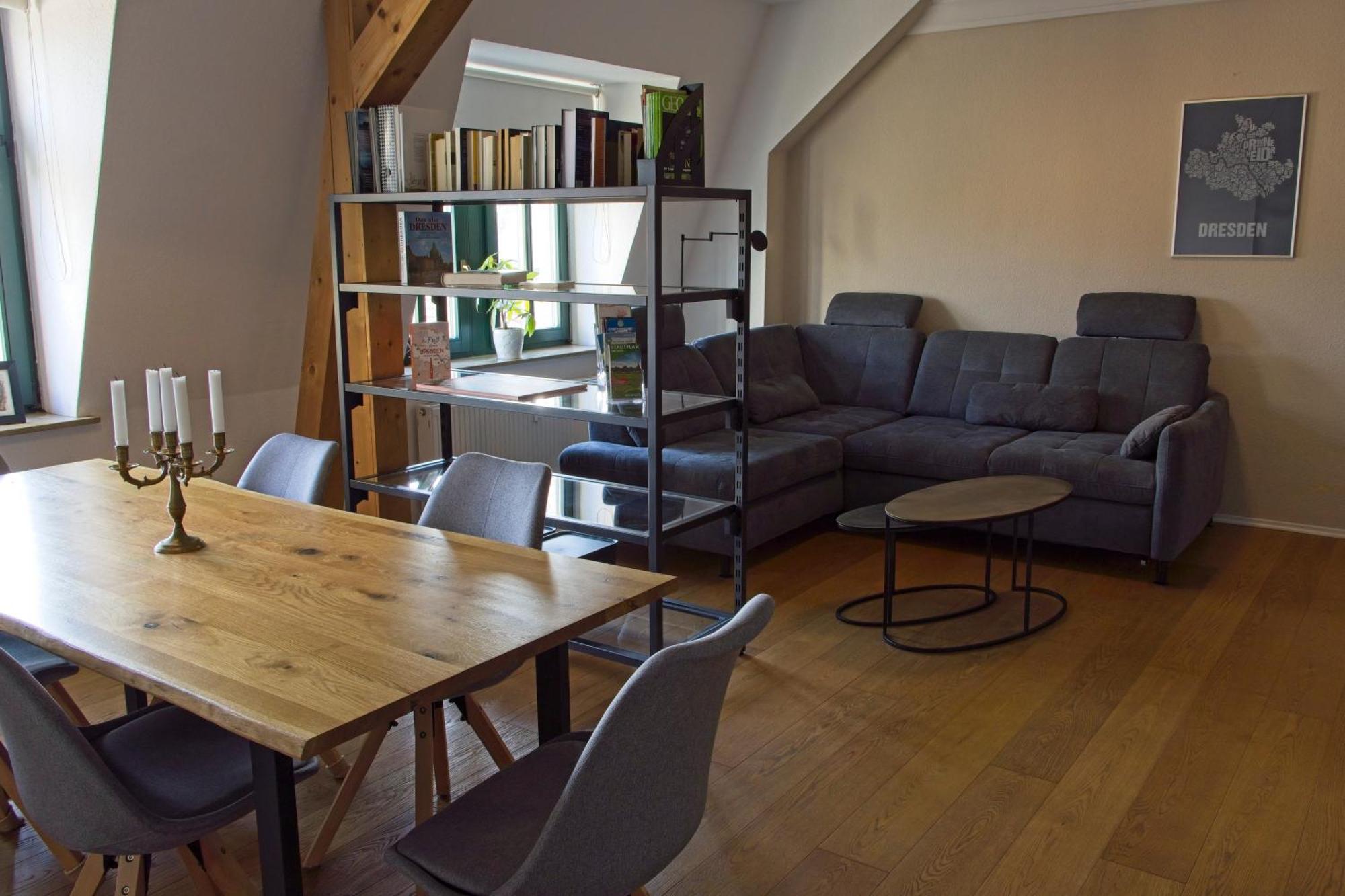 Neustadt-Aussicht - Grosse Wohnung Mit Balkon Drážďany Exteriér fotografie